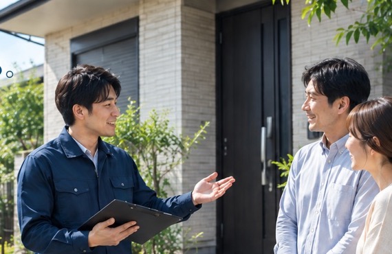 お客様に住まいの提案をするスタッフ