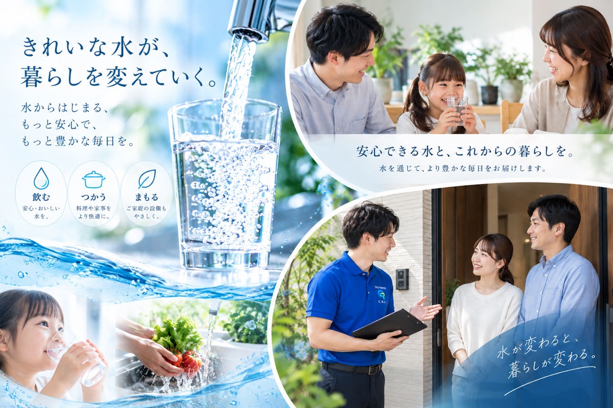 きれいな水と、暮らしを変えていく。ご家族とC.R.Lスタッフの様子